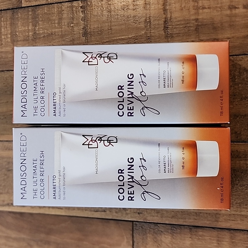 Madison Reed Color Reviving Hair Gloss, Amaretto Brown, Gold Mahogany Tones (2)